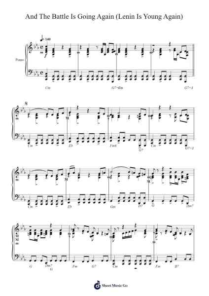 And The Battle Is Going Again. (Lenin Is Young Again) Sheet Music by Иосиф Кобзон-Arr.Blabott