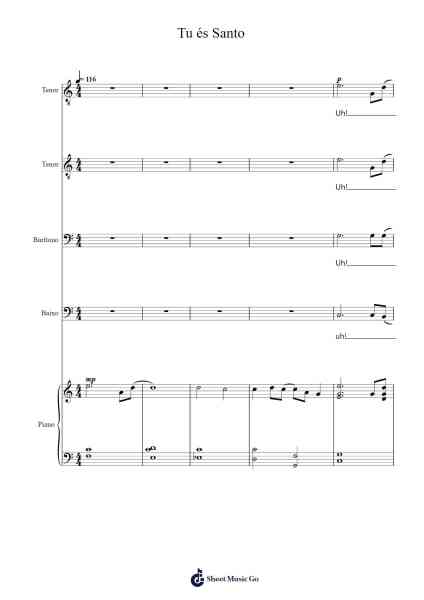 Tu és Santo Sheet Music by Michael Smith-Arr.Chadner
