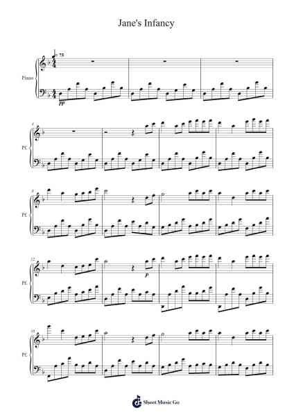 Jane's Infancy Sheet Music by Claudio Capponi/Alessio Vlad-Arr.Grelitt Bachdrow