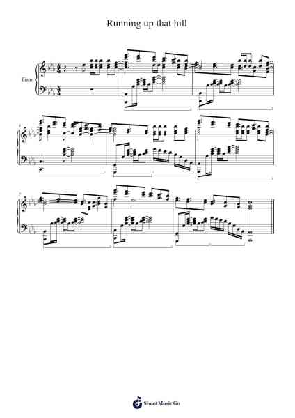 Running up that hill Sheet Music by Kate Bush-Arr.Joshjean