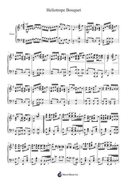 Heliotrope Bouquet Sheet Music by Scott Joplin/Louis Chauvin-Arr.Pibriel Pute