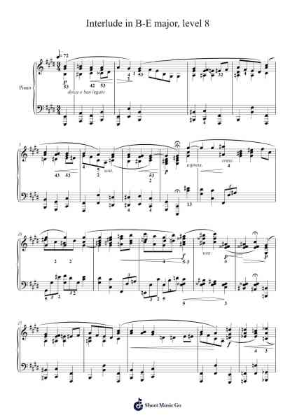 Interlude in B-E major, level 8 Sheet Music by undefined-Arr.Fanold Moulmar