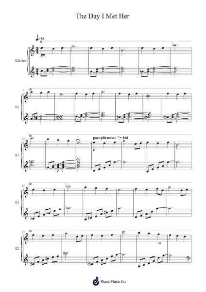 No.5 The Day I Met Her Sheet Music by Esther Abrami-Arr.Cookjoe