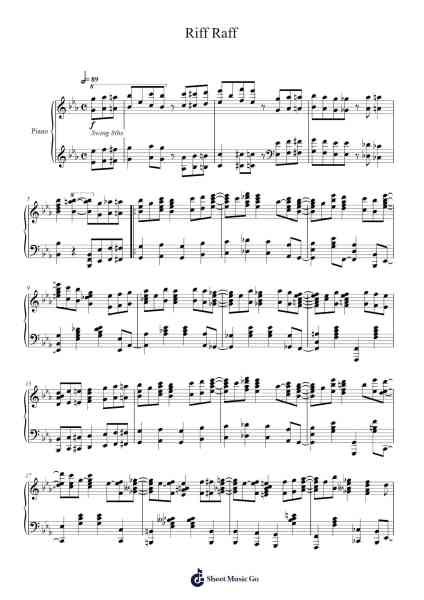 Riff Raff Sheet Music by Tom Brier/Neil Blaze-Arr.Kingrell