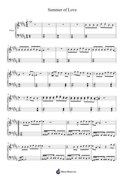 Summer of Love Sheet Music by Shawn Mendes-Arr.Abralph Strares