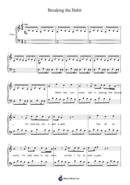 Breaking the Habit Sheet Music by Linkin Park-Arr.Backwey Naric