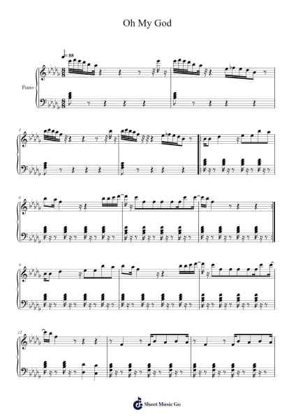 Oh My God Sheet Music by Adele-Arr.Jonric