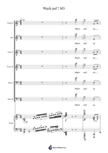 Wach auf! 楽譜 by Richard Wagner-Arr.Stoweberg