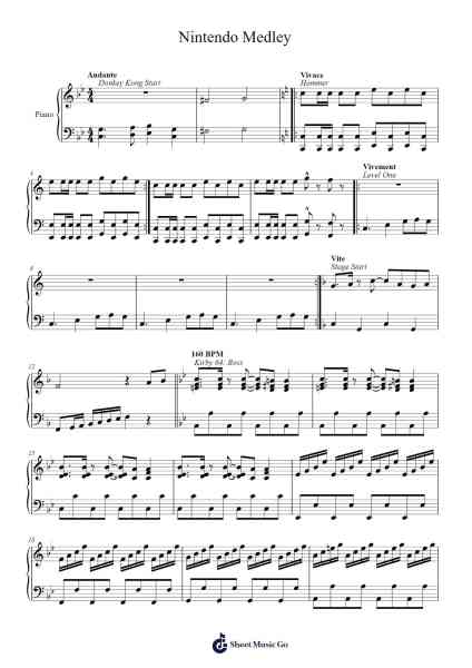 Nintendo Medley Sheet Music by undefined-Arr.Belllas Priestsopp