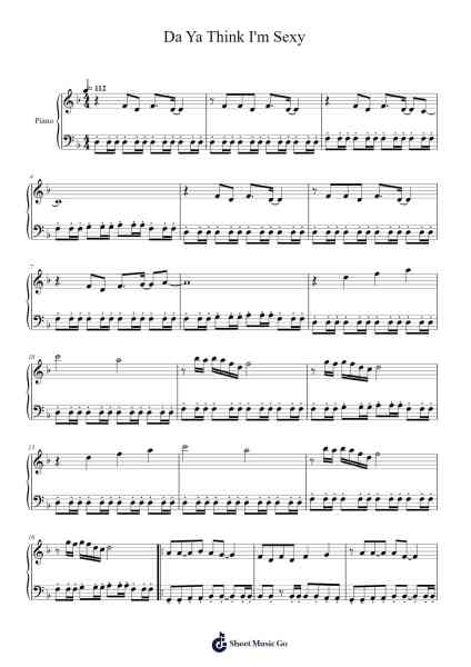 Da Ya Think I'm Sexy Sheet Music by Rod Stewart-Arr.Bulgy Boylebaird