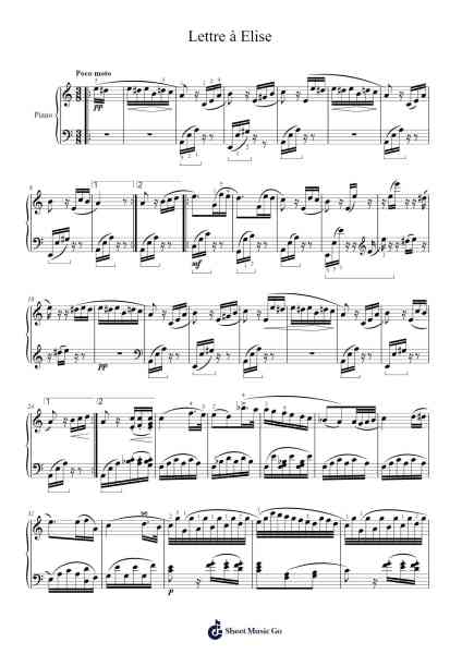 Für Elise, WoO 59 Sheet Music by Ludwig van Beethoven-Arr.Brandwight Gillget