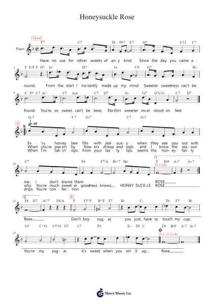 Honeysuckle Rose Notenblatt von Thomas "Fats" Waller-Arr.Jeamesgou