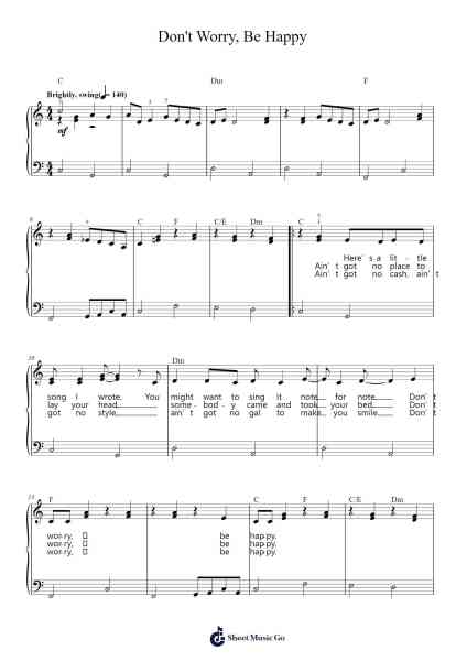 Don't Worry, Be Happy Sheet Music by Bobby McFerrin-Arr.Hebart Timron