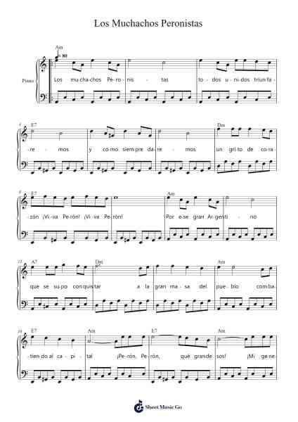 Los Muchachos Peronistas Sheet Music by Fede Bär-Arr.Joanreade Annlus