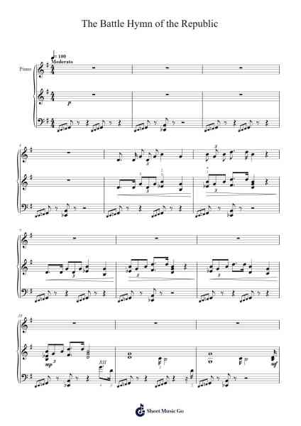 The Battle Hymn of the Republic Sheet Music by Julia Ward Howe-Arr.Werfith
