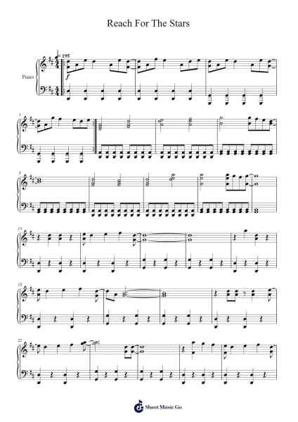 Reach For The Stars Sheet Music by Tomoya Ohtani-Arr.Louann Bonpe