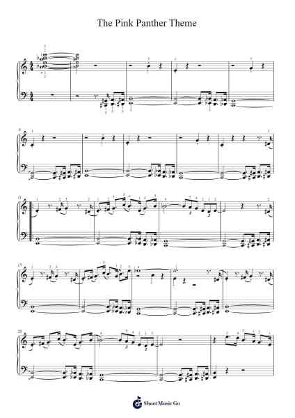 The Pink Panther Theme Sheet Music by Henry Mancini-Arr.Osgrey Flowersor