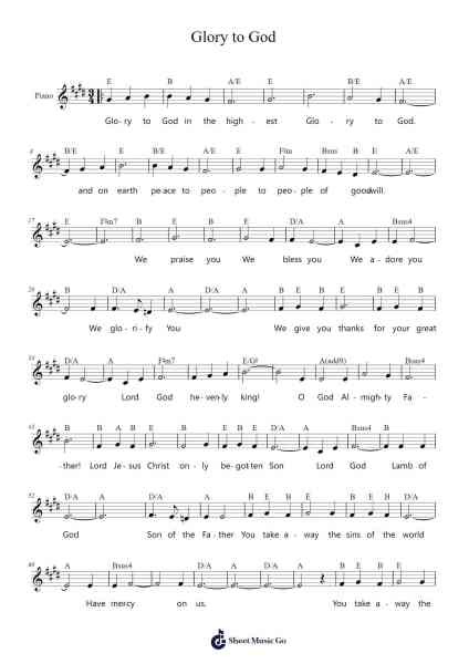 Glory to God Sheet Music by David Haas-Arr.Longbohm