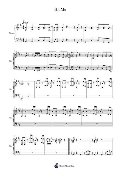 Hit Me Sheet Music by Dirty Loops-Arr.Galsnick Theothew