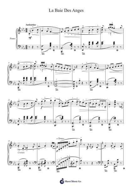La Baie Des Anges Sheet Music by Giselle Galos-Arr.Forsmy