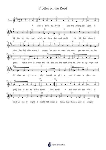 Fiddler on the Roof Sheet Music by Jerry Bock/Sheldon Harnick-Arr.Boycegold