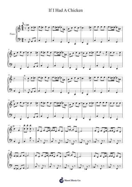 If I Had A Chicken Sheet Music by Kevin MacLeod-Arr.Canzel