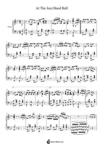 At The Jazz Band Ball Sheet Music by Dominic James La Rocca/Lawrence James Shields-Arr.Sodwight