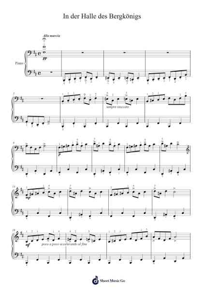 In der Halle des Bergkönigs Sheet Music by Edvard Grieg-Arr.Lornas Buckdick