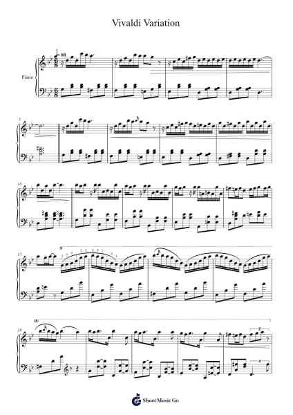 Vivaldi Variation - Florian Christl Sheet Music by Florian Christl-Arr.Bartblack Jobky