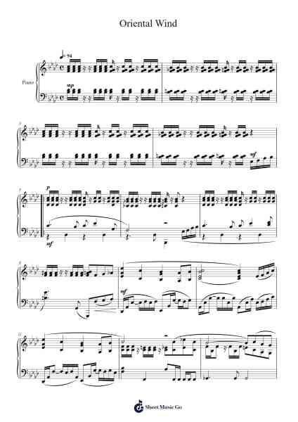Oriental Wind Sheet Music by Joe Hisaishi-Arr.Dukim