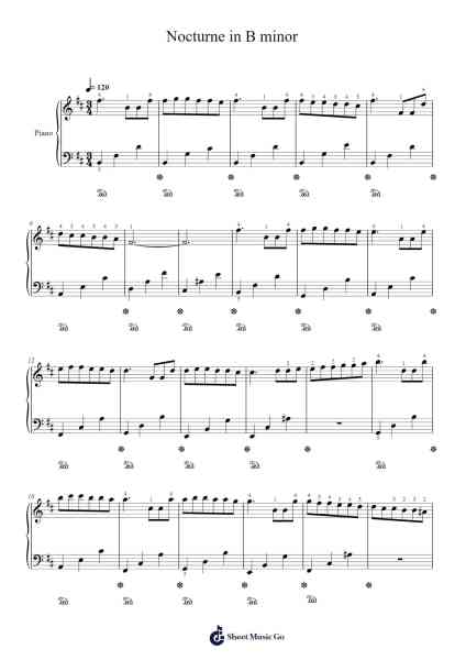 Nocturne in B minor Sheet Music by Daniel Hellbach-Arr.Bingpiers Georlance