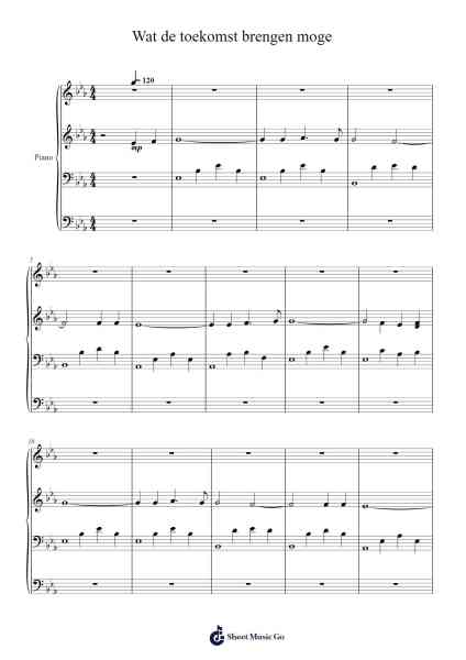 Wat de toekomst brengen moge Sheet Music by Matrassenmatrijs-Arr.Sanhan Eipscius