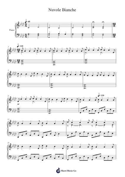 Nuvole Bianche Sheet Music by Ludovico Einaudi-Arr.Longbohm