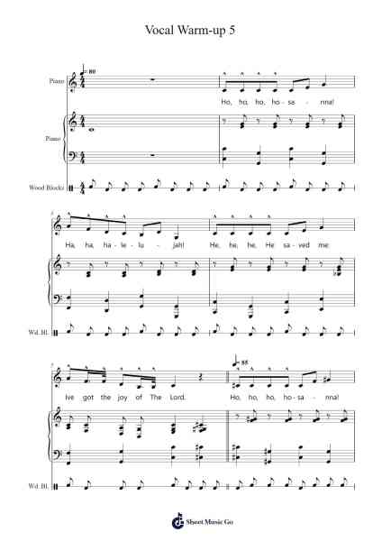 Vocal Warm-up 5 Sheet Music by Santosh Baynes-Arr.Wrightrae