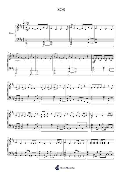 SOS Sheet Music by SEVENTEEN-Arr.Hifaithe Fojames