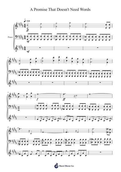 A Promise That Doesn't Need Words Sheet Music by Urclair-Arr.Burnelett Loncil