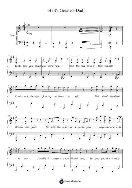 Hell's Greatest Dad 乐谱由 Hazbin Hotel - 编曲 Hullow
