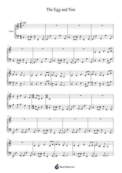 The Egg and You Sheet Music by Yoko Kanno-Arr.Janedo