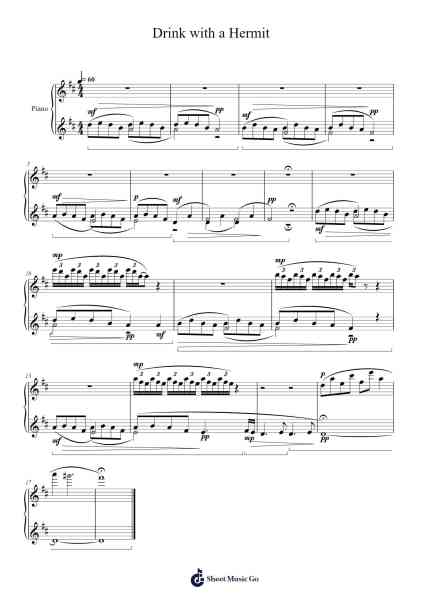 Drink with a Hermit Sheet Music by Yu-Peng Chen-Arr.Leamorse Tayh