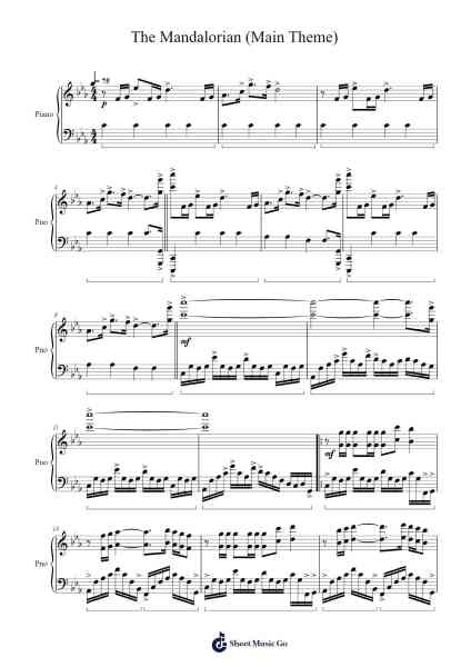 The Mandalorian (Main Theme) Sheet Music by Edre-Arr.Jorriel Toursnoah