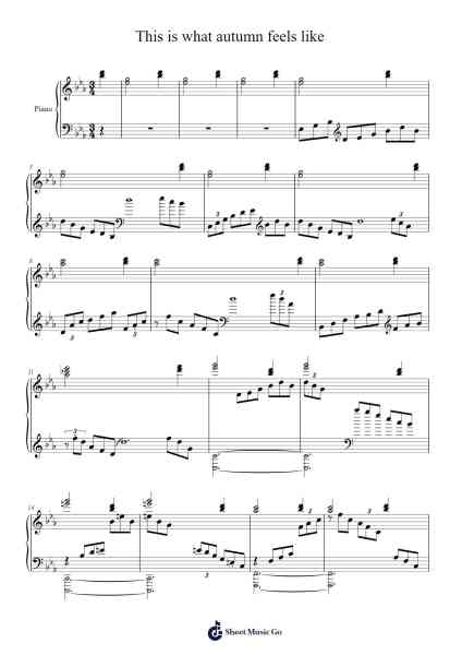 This is what autumn feels like Sheet Music by JVKE-Arr.Maudtance Waybert