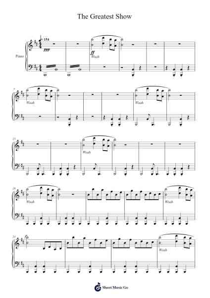 The Greatest Show Sheet Music by John Debney-Arr.Webbzy