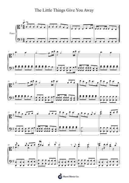 The Little Things Give You Away Sheet Music by Linkin Park-Arr.Crodre Kipqe