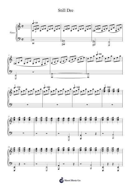 Still Dre Sheet Music by Dr. Dre-Arr.Montbrook