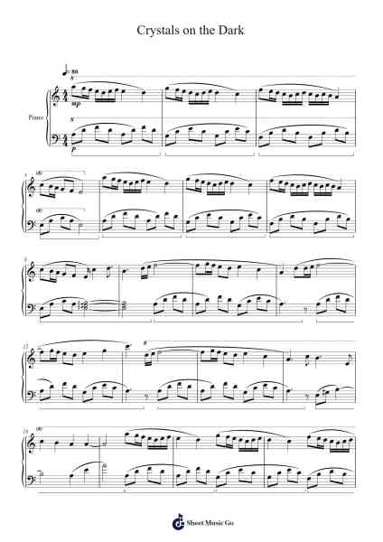 Crystals on the Dark Sheet Music by Nathaniel Sharp-Arr.Hartelius Toddkit