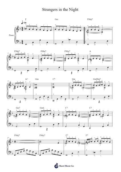 Strangers in the Night Sheet Music by Frank Sinatra-Arr.Krisrol Petthew