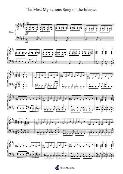 The Most Mysterious Song on the Internet Sheet Music by Unknown Mortal Orchestra-Arr.Launor