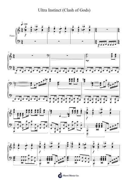 Ultra Instinct (Clash of Gods) Sheet Music by Manuel Zamora Vidal-Arr.Thotus