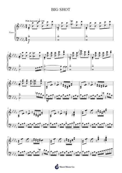 BIG SHOT Sheet Music by Toby Fox-Arr.Canzel