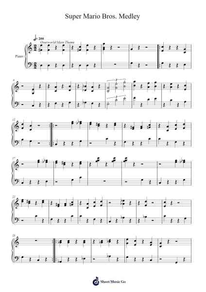 Super Mario Bros. Medley Sheet Music by Koji Kondo-Arr.Whittrine Pruham
